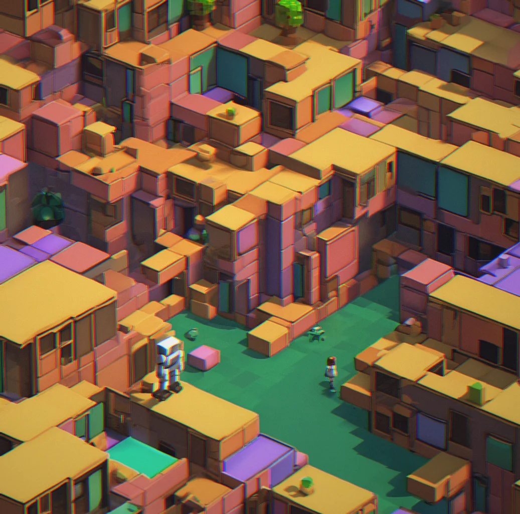 Empty voxel canvas on desktop, blank grid waiting for blocks, block options visible to the right